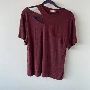 silence + noise block colored pink T shirt